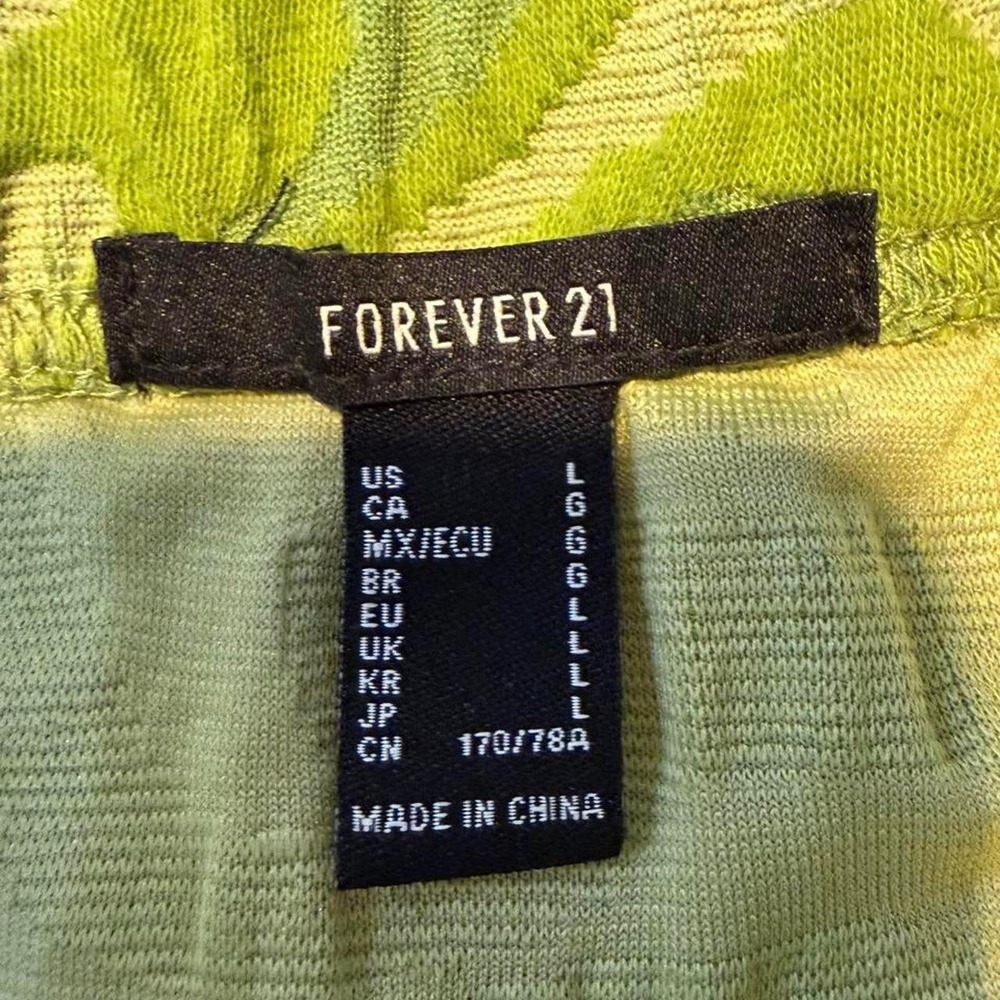 Forever 21 green and light green swirled Mini skirt size L - Picture 5 of 5